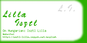 lilla isztl business card